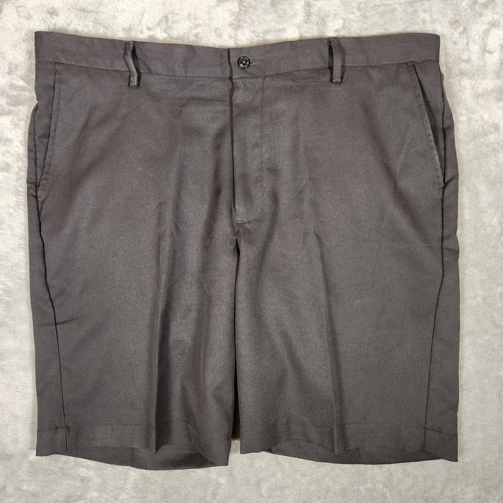 Greg Norman Shorts Men's 40X9 Dark Gray Microfiber Flat Front Golf